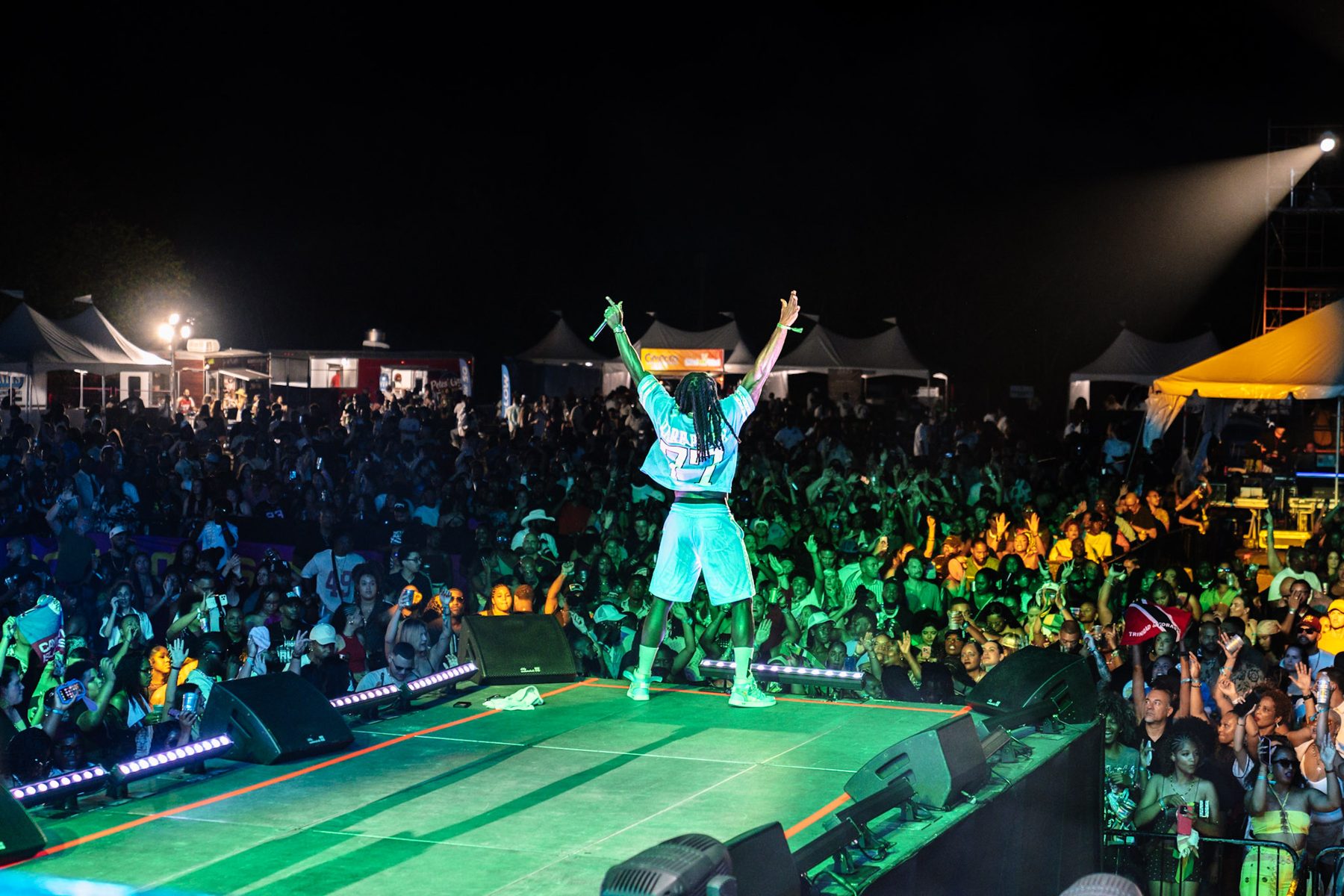 OOTW festival crowd at night in Grand Cayman, Cayman Islands